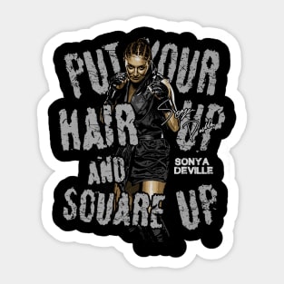 Sonya Deville Hair Up Square Up Sticker